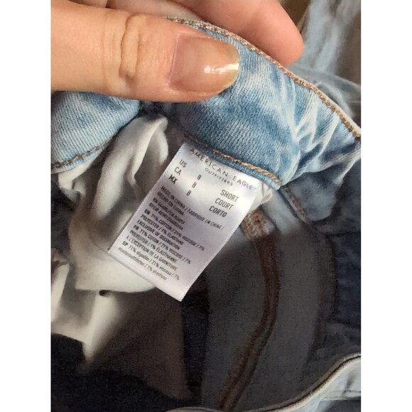 American eagle distressed jeans size 8 short next level stretch - Picture 5 of 8